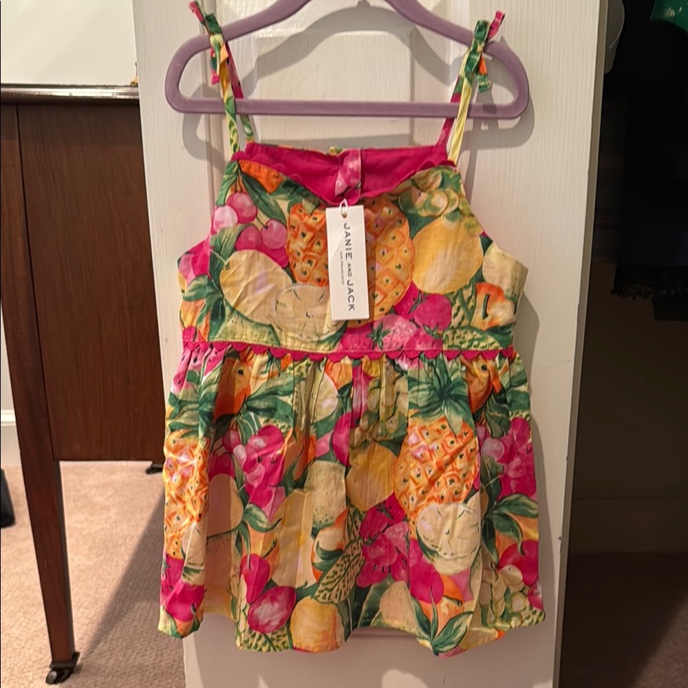 Janie and Jack Colorful Fruit Print Kids Top